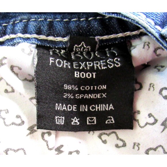 ReRock for Express Women's Bootcut Jeans Low Rise Distressed Medium Wash Size 6R - Picture 9 of 9